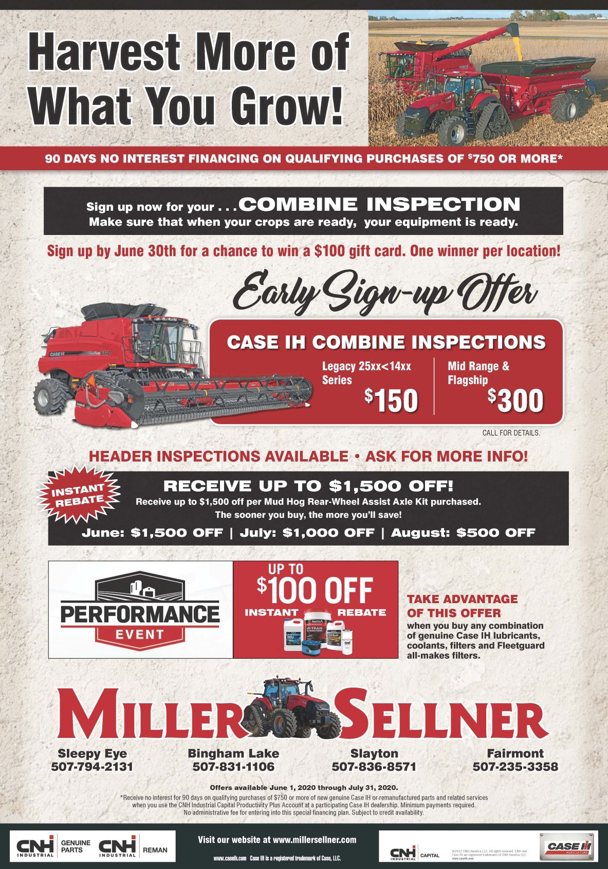 Specials Miller Sellner Sleepy Eye Minnesota